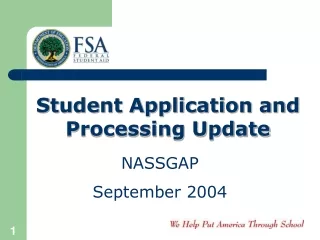Student Application and Processing Update