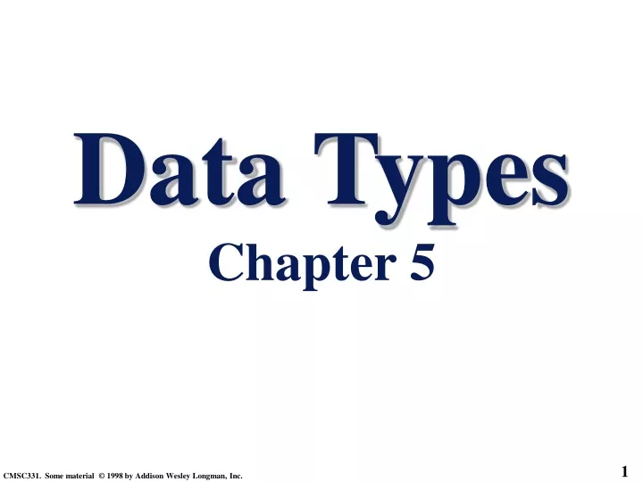 data types chapter 5