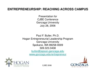 Hogan Entrepreneurial Leadership Program Gonzaga University