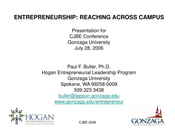 entrepreneurship reaching across campus