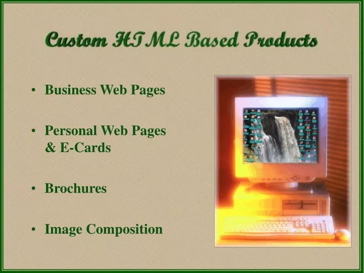 business web pages personal web pages e cards