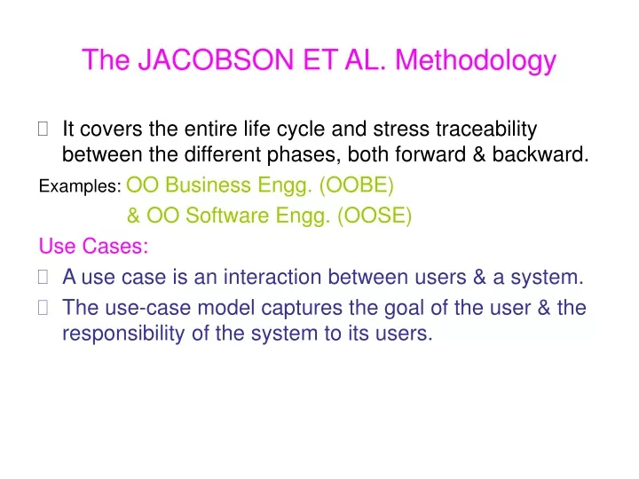 the jacobson et al methodology