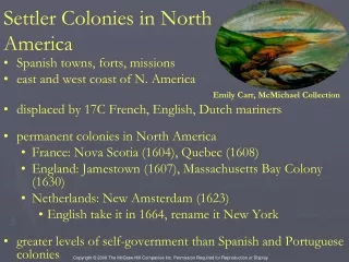 Settler Colonies in North  America