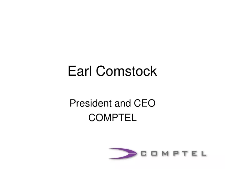 earl comstock