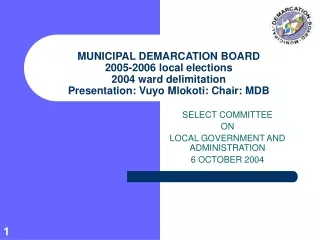SELECT COMMITTEE ON  LOCAL GOVERNMENT AND ADMINISTRATION 6 OCTOBER 2004
