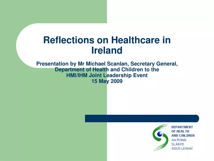 reflections on healthcare in ireland presentation
