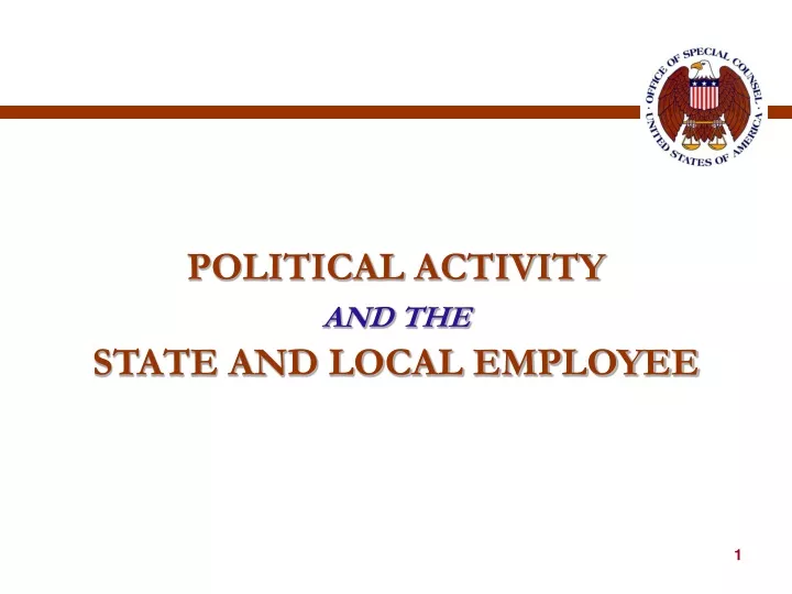 political activity and the state and local