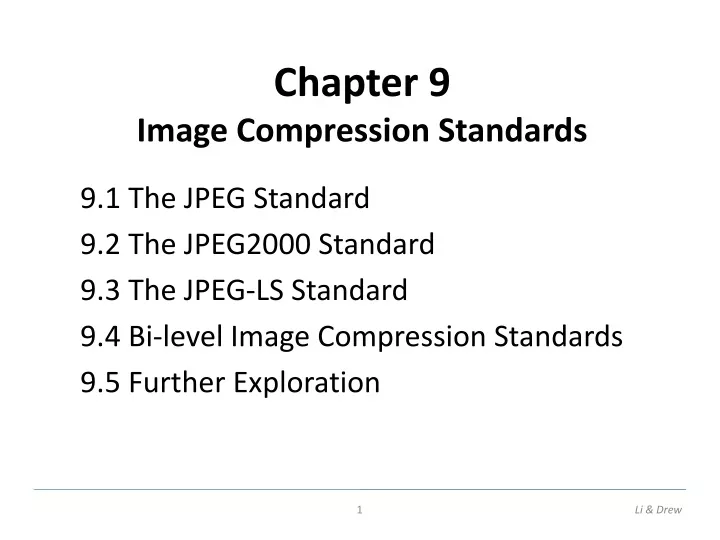 chapter 9 image compression standards