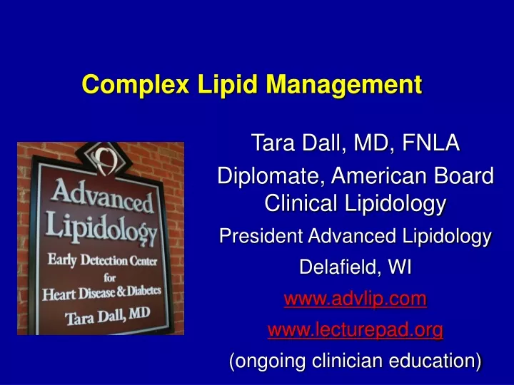 complex lipid management
