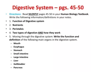 Digestive System – pgs. 45-50