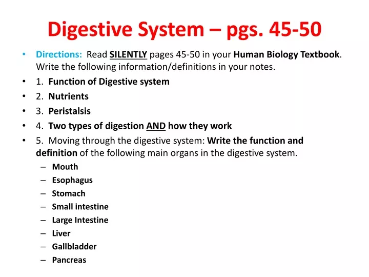 digestive system pgs 45 50