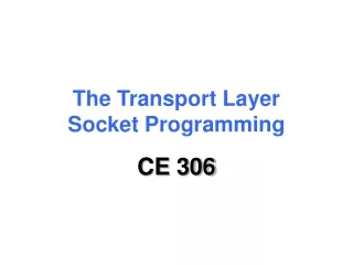 The Transport Layer Socket Programming