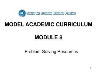 MODEL ACADEMIC CURRICULUM MODULE 8
