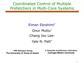 Coordinated Control of Multiple Prefetchers in Multi-Core Systems