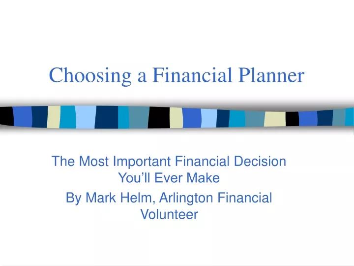 choosing a financial planner