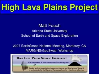 High Lava Plains Project
