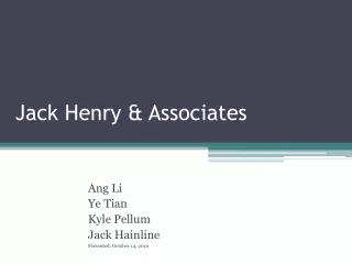 Jack Henry &amp; Associates