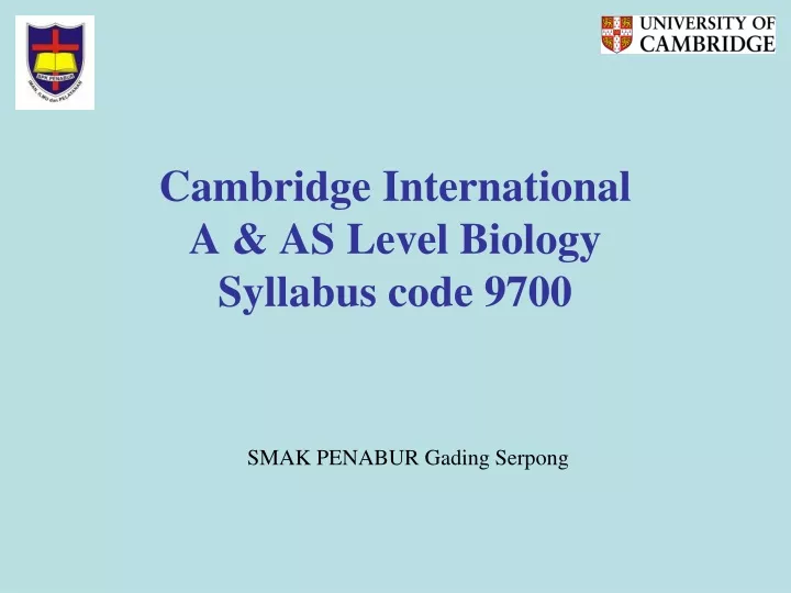 cambridge international a as level biology syllabus code 9700
