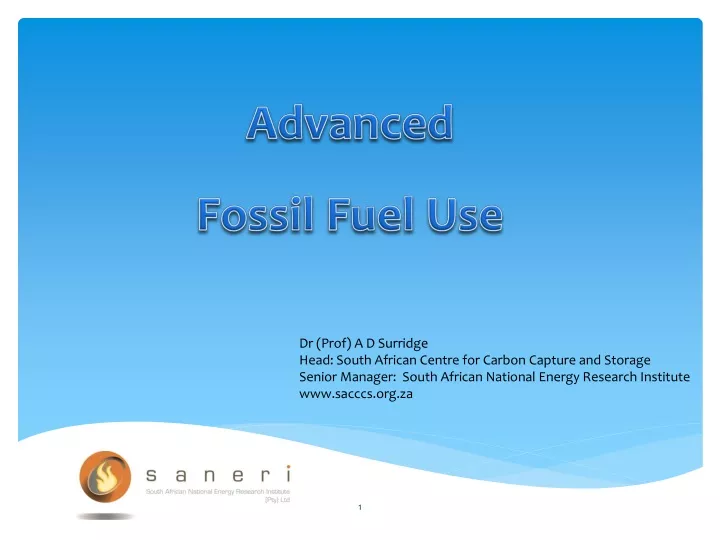 advanced fossil fuel use