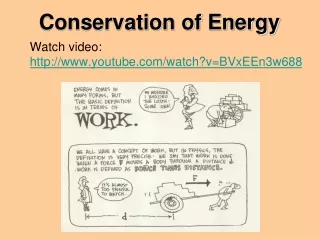 Conservation of Energy