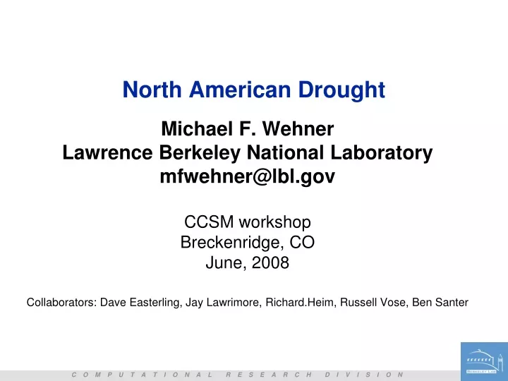north american drought