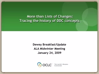 More than Lists of Changes:  Tracing the history of DDC concepts