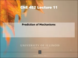 ChE 452 Lecture 11