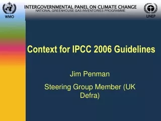 Context for IPCC 2006 Guidelines