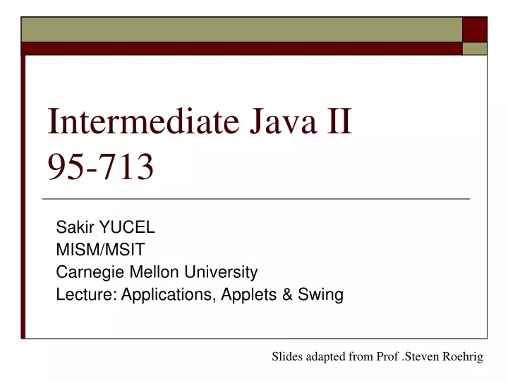 intermediate java ii 95 713