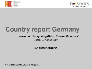 Country report Germany