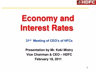 Economy and  Interest Rates