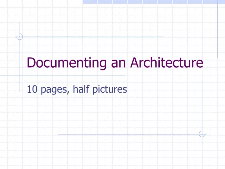 documenting an architecture