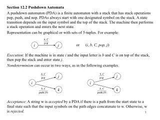 Section 12.2 Pushdown Automata