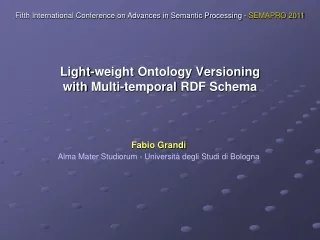 Light-weight Ontology Versioning with Multi-temporal  RDF Schema