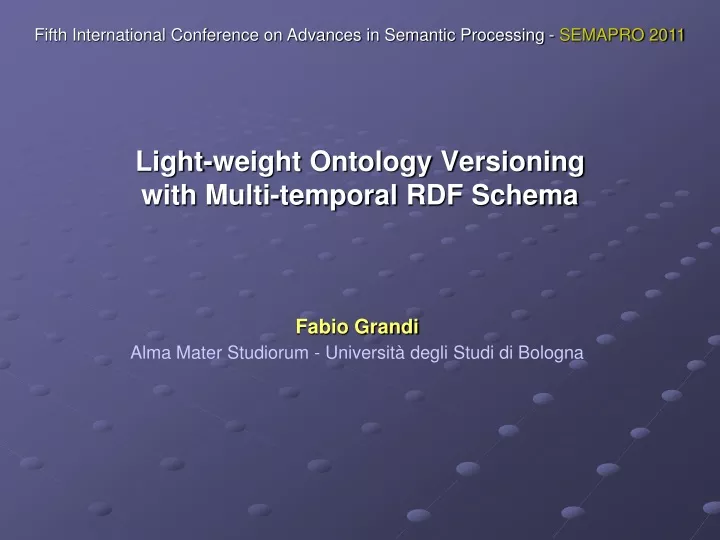 light weight ontology versioning with multi temporal rdf schema