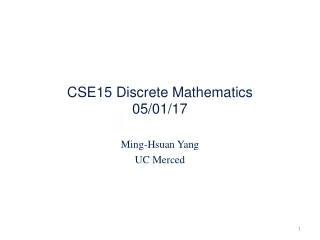 CSE15 Discrete Mathematics 05/01/17