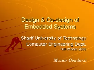 Design &amp; Co-design of Embedded Systems