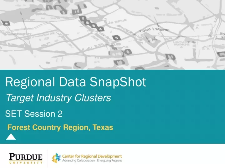 regional data snapshot target industry clusters