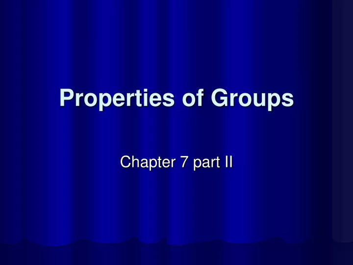 properties of groups