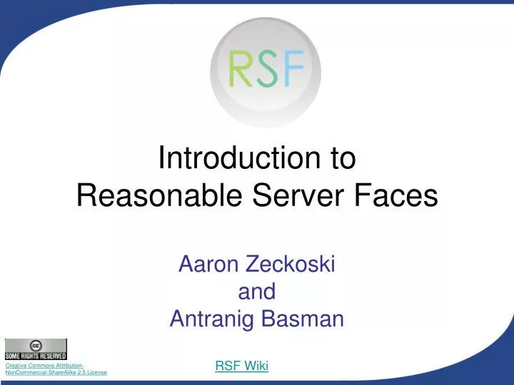introduction to reasonable server faces