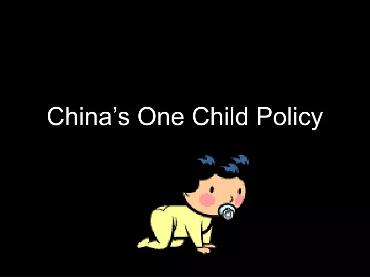 china s one child policy