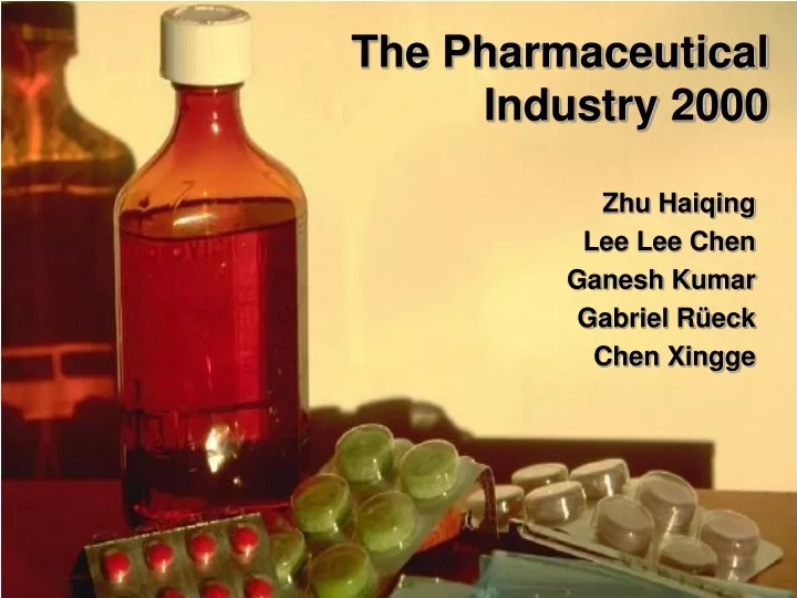the pharmaceutical industry 2000