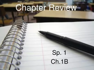 Chapter Review