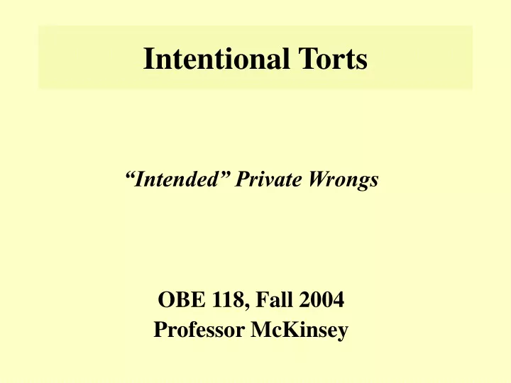 intentional torts