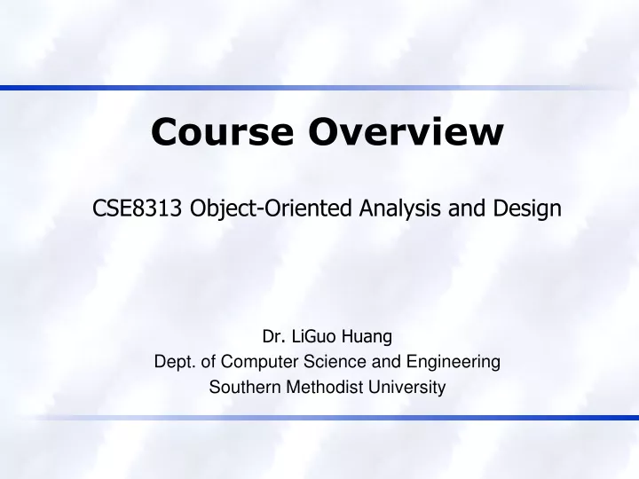 course overview