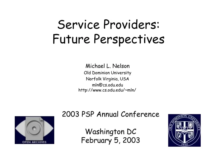 service providers future perspectives