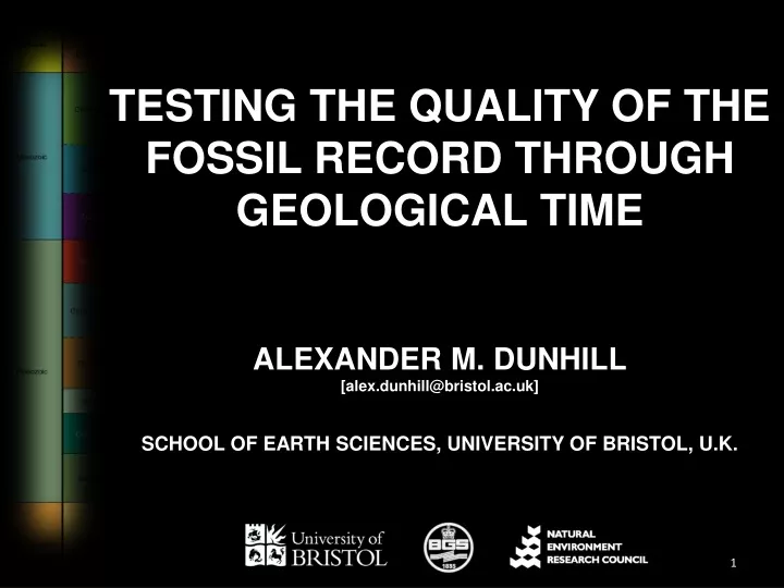 testing the quality of the fossil record through