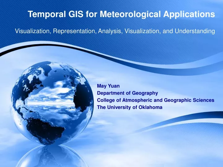 temporal gis for meteorological applications