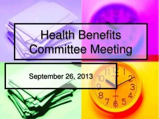 Health Benefits Committee Meeting