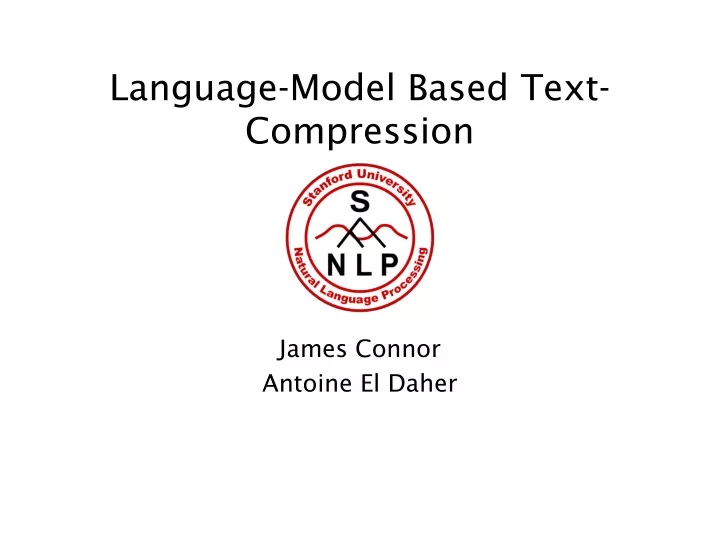language model based text compression